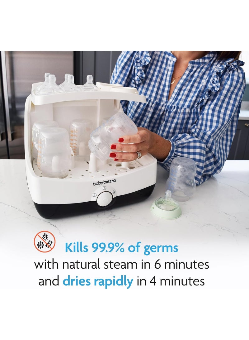 Baby Brezza Electric Steam Baby Bottle Sterilizer & Dryer, Ultra-Fast 10-Minute Sterilization System for Bottles, Pacifiers & Breast Pump Parts, Safe & Easy Baby Care Appliance - Image 3